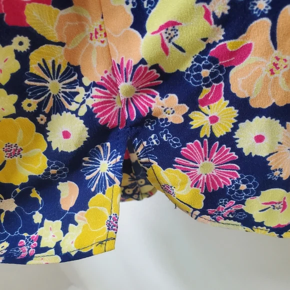 Modcloth Floral Groovy Meets Country Western Pearl Snap Shirt Dress Size‎ Large - Picture 11 of 16